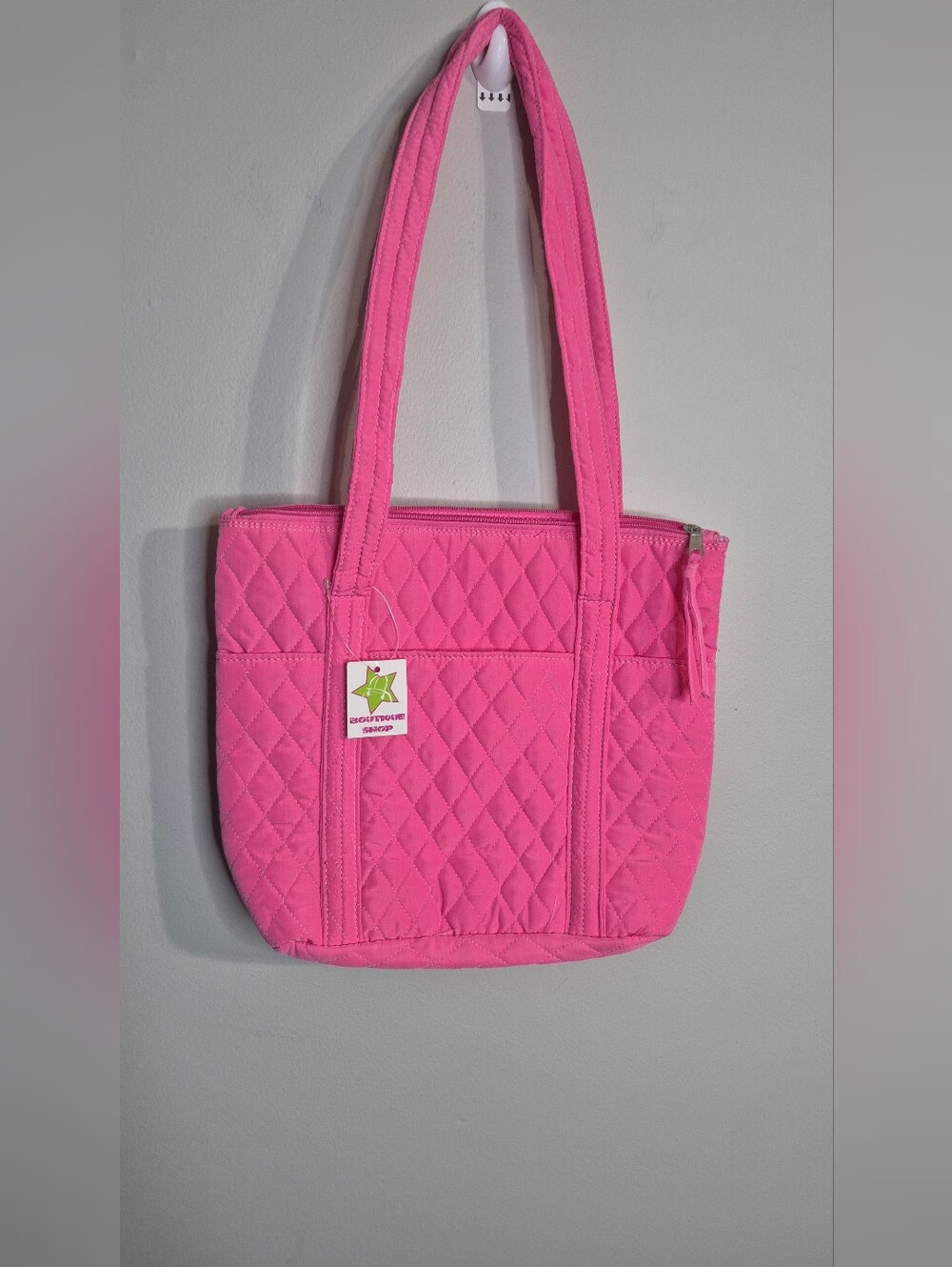Quilted Pink Tote Bag